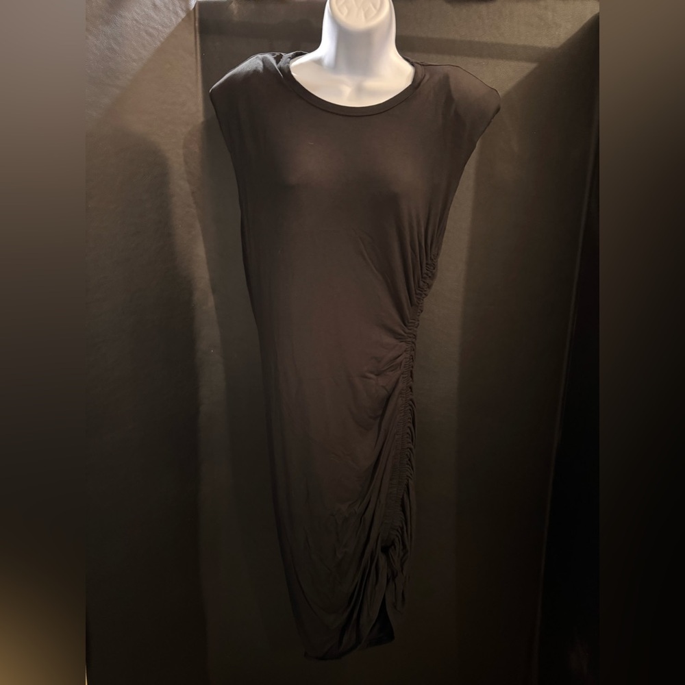 Veronica Beard Elegant Black Ruched Dress L